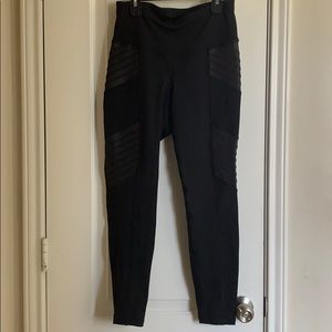 Old Navy Active Wear Black Moto Leggings